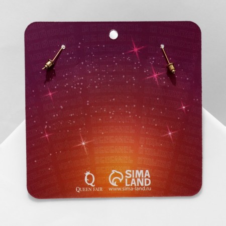 Acryl Earrings "Fire", golden color in gold-3