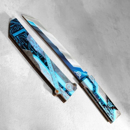 The souvenir is wooden "Tanto knife", in a scabbard, blue