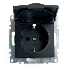 1-seater socket with a lid with a clip. curtains (mechanism) s/h, 250v, 16a, series of Catherine, GLS16-712- 1022737