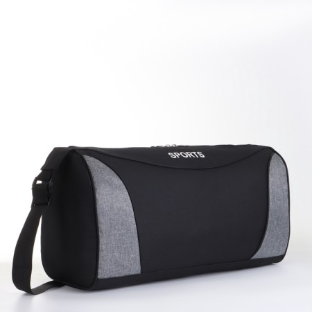 Sports bag with lightning, long belt, black/gray color-1