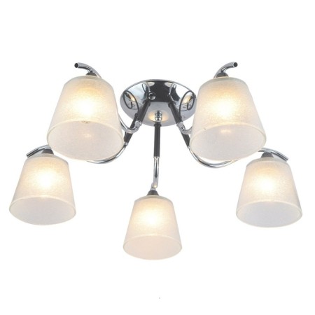 Lamp ceiling Economy light 13147/5cr+bk wt, 5x60W, e27, 21x55x55 cm, color chromium