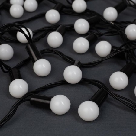 Garland “thread” 20 m with nozzles “balls 1.5 cm”, IP44, dark thread, 200 LED, white glow, 8 modes, 220 V-1