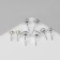 Pusets 4 pairs of "romance" heart, white-radiant color in silver