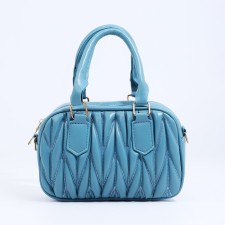 Bag Cross-Bodi with a zipper, blue color