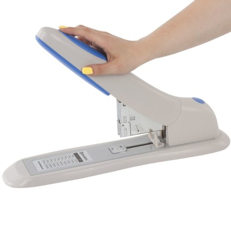 Stapler Powerful No. 24/6 - 23/24 200 L Brauberg "Horn" by ergon, gray -blue-7