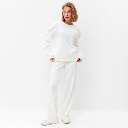 Women's pants Minaku: Casual Collection Ecrew color, rr 48-5