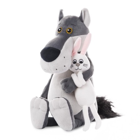 Soft toy "Wolf with a hare", 25 cm MT-MRT-D04202304-25-1