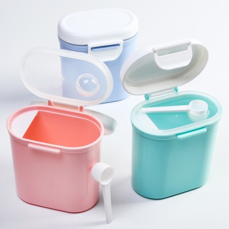 Container for storing baby food, with a spoon, color mix-5