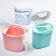 Container for storing baby food, with a spoon, color mix