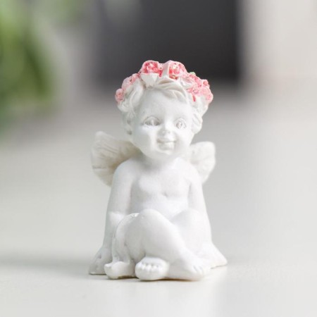 Souvenir Polystone "Angel in a wreath of roses" MIX 2.9x2x1.6 cm-2