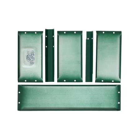 The flowerbed is galvanized "trapezoid", d = 60 cm, h = 15 cm, green Greengo-13