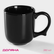 Mug ceramic shade Coffee Break, 380 ml, black color