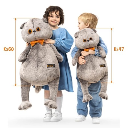 Soft toy "Basik", with a velvet bow, 47 cm-5