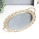 Standing interior polystone with a mirror "spikelet" gold 45x26.5x3.5 cm