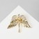 Angel brooch, white color in gold