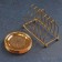 Steak with a stand “Gold”, D = 10 cm, 6 pcs, the color of the gold