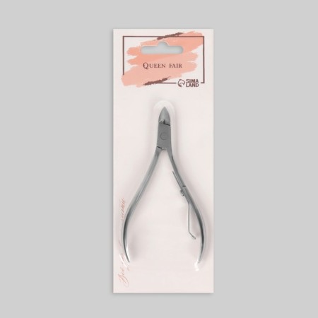 Manicure nippers for cuticle, 9.5 cm, blade length - 10 mm, on the blist, silver color-4
