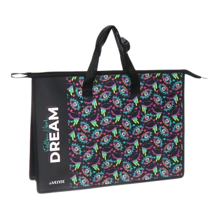 A3 folder with handles, plastic, lightning from above, Devente Dream, 467x338x100mm, inner pocket-1
