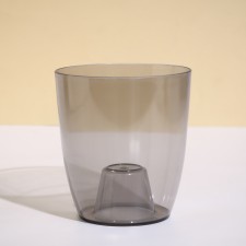 Горшок для орхидей, 2 л, 14,8 × 16,2 см, круглый, пластик, прозрачно-серый