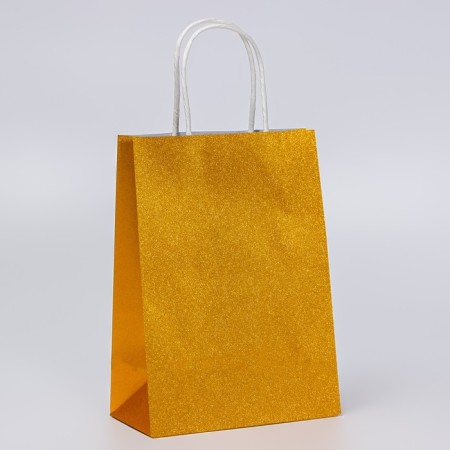 Gift Paper Package with Golden Glitter, 15 x 8 x 21 cm-1
