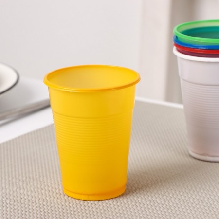 Plastic disposable glasses “For rest”, 200 ml, in a set of 5 pcs, color mix-1