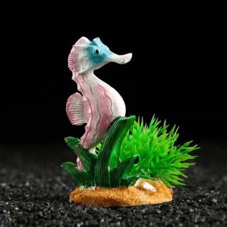 Decor for the Aquarium "Sea Horse" on a stand, 5 x 4.5 x 8.5 cm