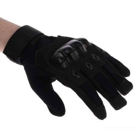 Motorcycle gloves with protective inserts, size xl, black-2