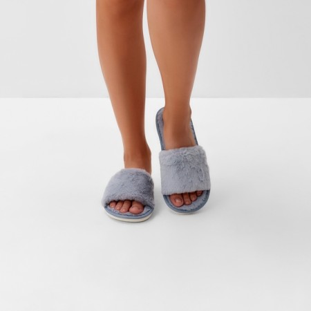 Women's slippers 40-41, gray color-10