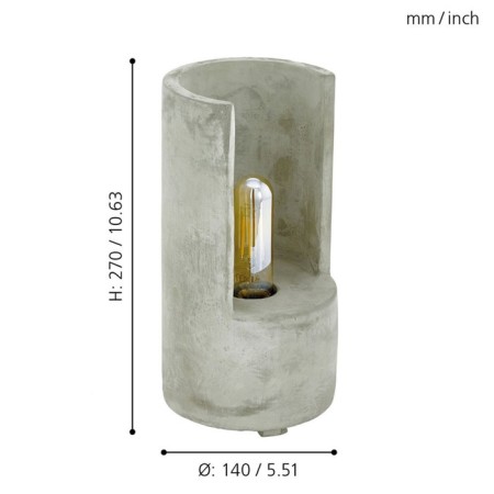 Lynton 60W desktop E27 Gray-6