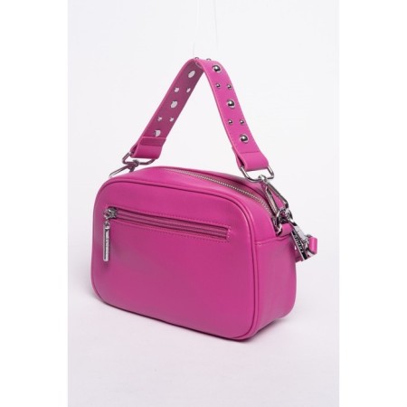Bag Cross-Body Women's, genuine leather, Ludor Pink, 22x8x14 cm-3