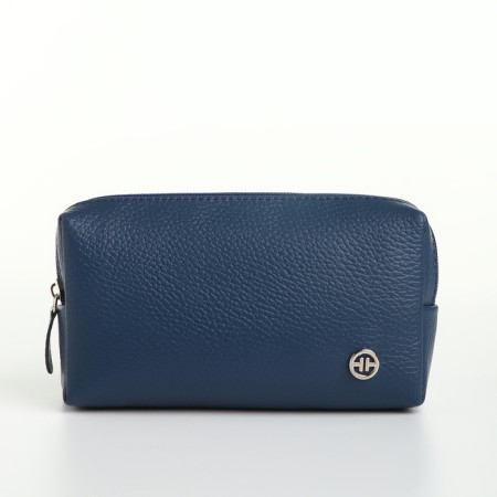 Cosmetic bag with lightning, textura, blue color-1