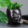 Pot - organizer "Head" dark brown, 1.3 l/16x14x15cm