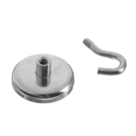 Neodymal magnet Cartage with a hook for a car, d 42 mm, clutch 31 kg-2