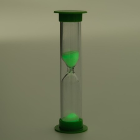 Sanding clock, 1 minute, fluorescent, 9 x 2.5 cm, green-3