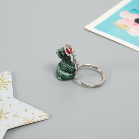Polystone keychain "Snake in the New Year's cap/scarf" mix 1.5x1.5x3 cm-3