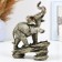 Figure "Elephant on Stone" 17x7x22cm
