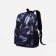 A backpack with a zipper, 3 external pockets, black/gray color