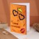 Wooden postcard "The most cool!" Glasses, lips