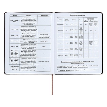 Universal diary for grades 1-11 "Geometry", solid cover of artificial leather, silkography, lies, 48 ​​sheets, brown-turquoise-10
