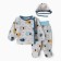 Kit for newborns, gray/elephant color, height 62 cm
