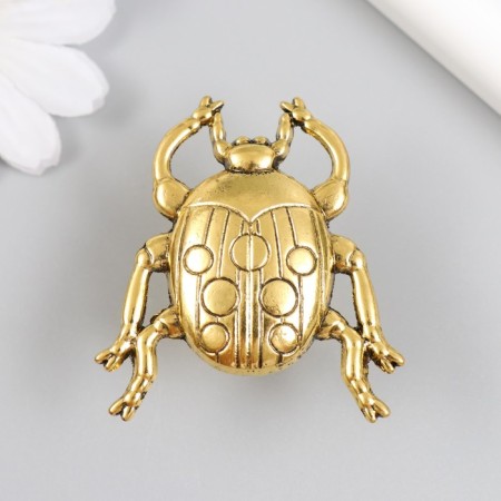 Handle for the casket metal "God's ladybug" aged gold 4.8x4.3 cm