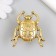 Handle for the casket metal "God's ladybug" aged gold 4.8x4.3 cm