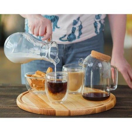Glass jug Bistro, 1 l, with a lid-6