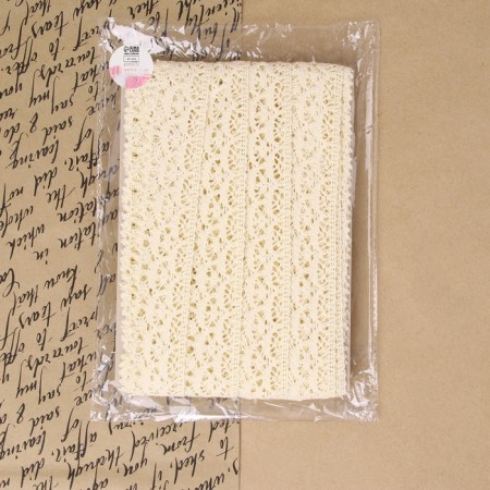 Knitted lace, 40 mm × 10 ± 1 m, beige color-3
