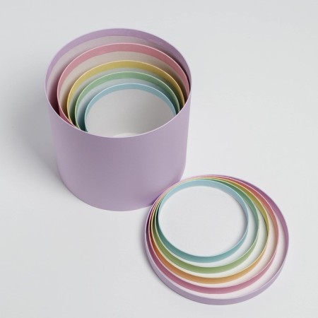 Set of boxes 5 in 1, gift packaging, “pastel”, 13 x 13.5–19.5 x 23 cm-9