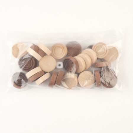 Set of chips for backsecks, 30 pcs, 2 cubes, d-2.9 cm, tree-2