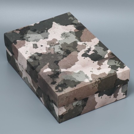 Gift folding box, packaging, "khaki", 30 x 20 x 9 cm