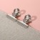 Clips for cut, 2.1 cm, 10 pcs, silver color