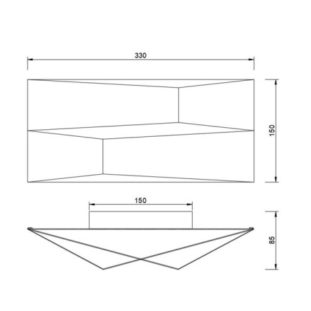 Wall lamp Mantra Fuji, Led, 1250lm, 3000k, 330x90x150 mm, white color-2