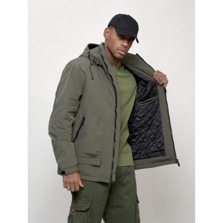 Male spring jacket, size 58, khaki color-9